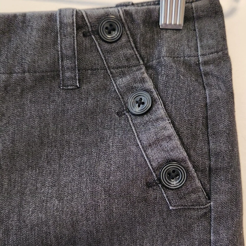 Sandro Charcoal Denim Cotton Blend Bermuda Sailor Shorts Size 10P NWOT
